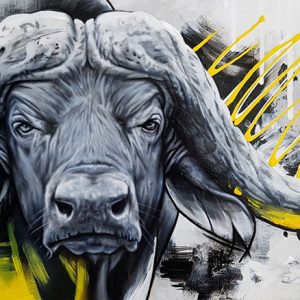 Tableau Sarah Fecteau - Buffalo jaune