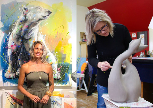 Andréa Marquis – artiste peintre et Julie Lambert – sculpteur