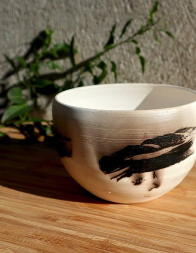 Céramique Line Gros-Louis - Vase Raku plume de bernache