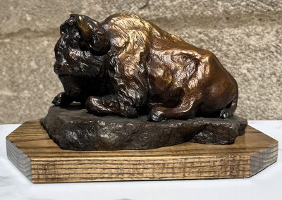 Sculpture Denis Douville - Bison au repos