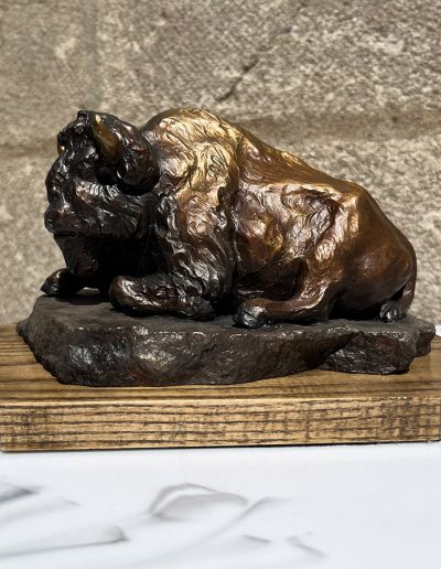 Sculpture Denis Douville - Bison au repos