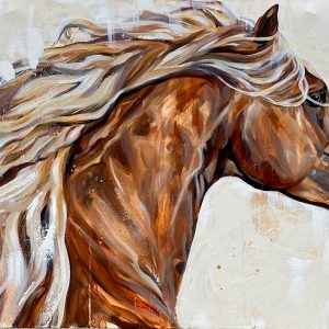 Tableau Élise Genest - The golden stallion