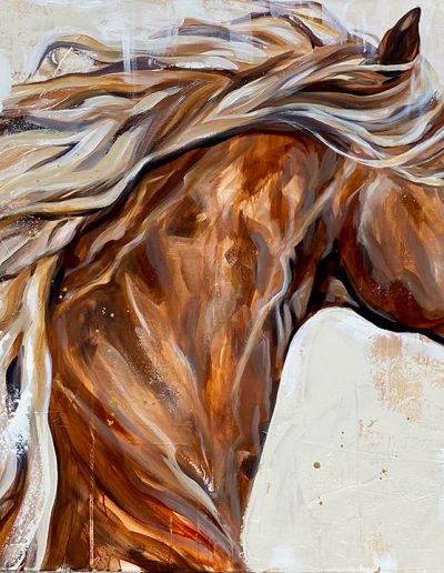 Tableau Élise Genest - The golden stallion