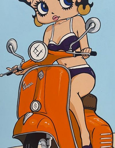Tableau Sylvain Prévost - Betty en Vespa