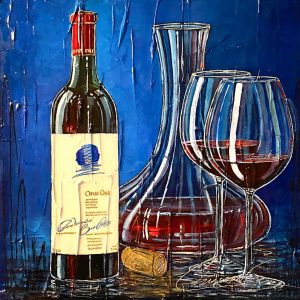 Tableau Nathalie Chiasson - Deux verres ; Une histoire